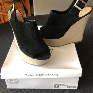 Steve Madden Warden Shoe size 9 Black Suede